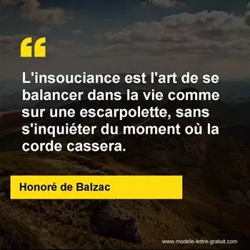 Citation Honoré de Balzac
