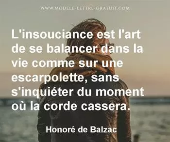 Citation de Honoré de Balzac