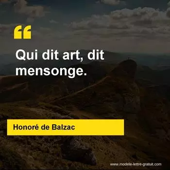 Citation Honoré de Balzac