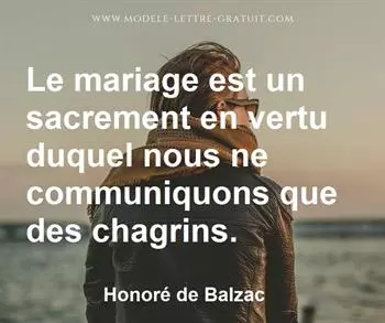 Citation de Honoré de Balzac