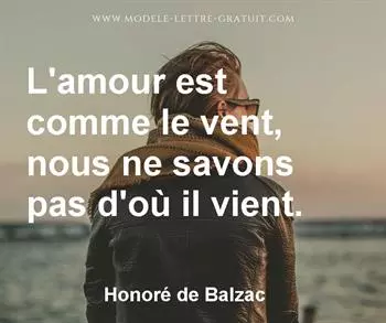 Citation de Honoré de Balzac