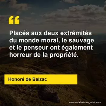 Citation Honoré de Balzac