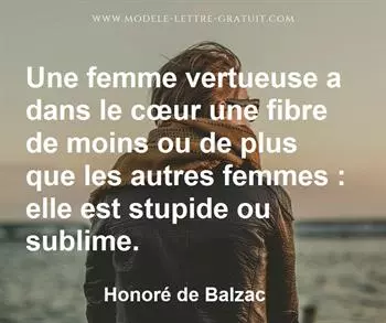 Citation de Honoré de Balzac