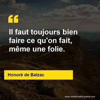 Citation Honoré de Balzac