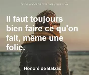 Citation de Honoré de Balzac