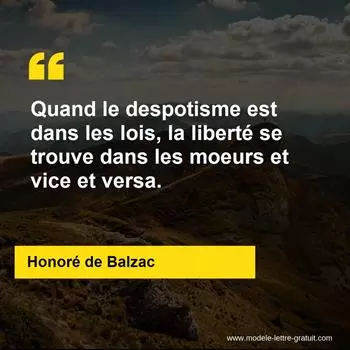 Citation Honoré de Balzac
