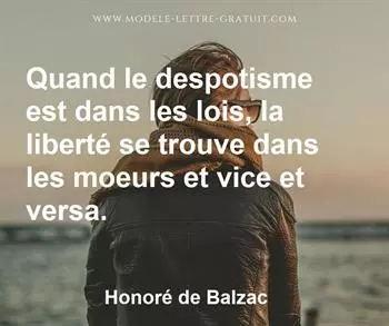 Citation de Honoré de Balzac