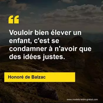 Citation Honoré de Balzac