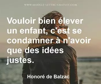 Citation de Honoré de Balzac