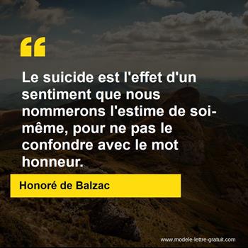 Citation de Honoré de Balzac