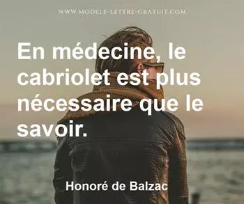 Citation de Honoré de Balzac