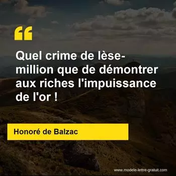 Citation Honoré de Balzac