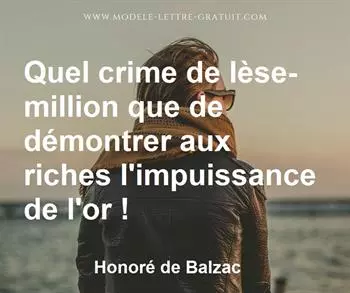 Citation de Honoré de Balzac