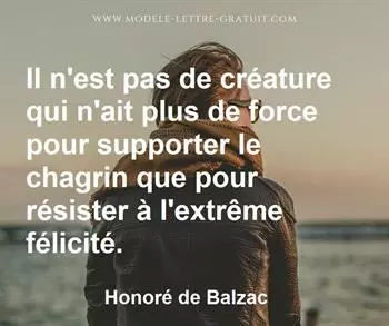 Citation de Honoré de Balzac