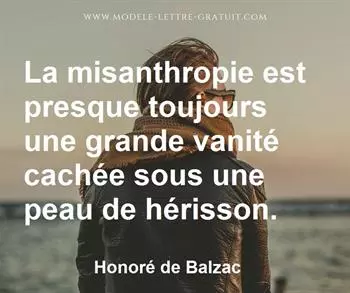 Citation de Honoré de Balzac