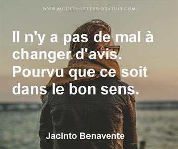 Citation de Jacinto Benavente