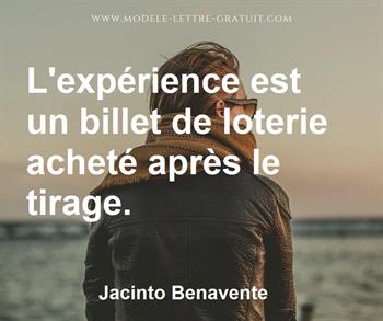 Citation de Jacinto Benavente