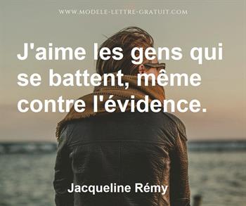 Citation de Jacqueline Rémy