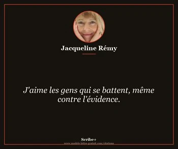 Citation de Jacqueline Rémy