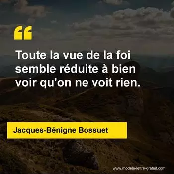 Citation Jacques-Bénigne Bossuet