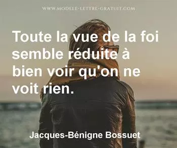 Citation de Jacques-Bénigne Bossuet