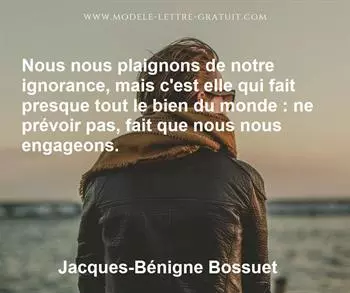 Citation de Jacques-Bénigne Bossuet
