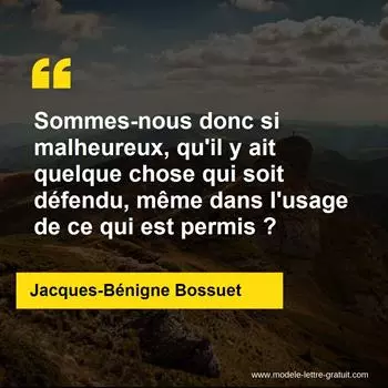 Citation Jacques-Bénigne Bossuet