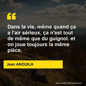 Citation de Jean ANOUILH