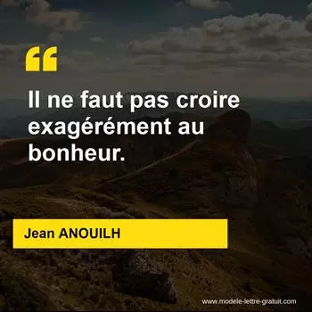 Citation Jean ANOUILH