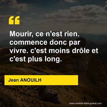 Citation de Jean ANOUILH