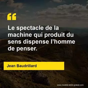 Citation Jean Baudrillard