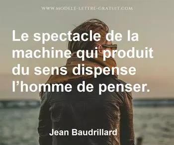 Citation de Jean Baudrillard