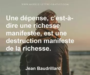Citation de Jean Baudrillard
