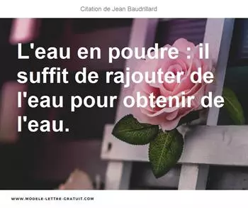Citations Jean Baudrillard