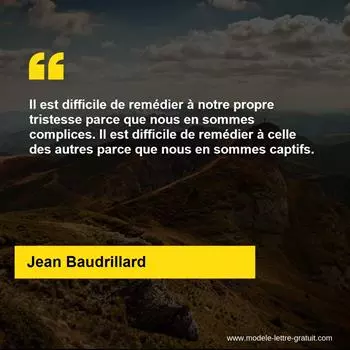 Citation Jean Baudrillard