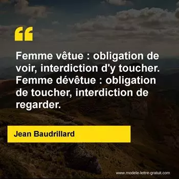 Citation Jean Baudrillard