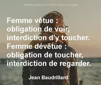 Citation de Jean Baudrillard