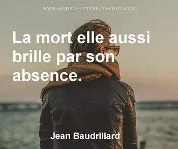 Citation de Jean Baudrillard