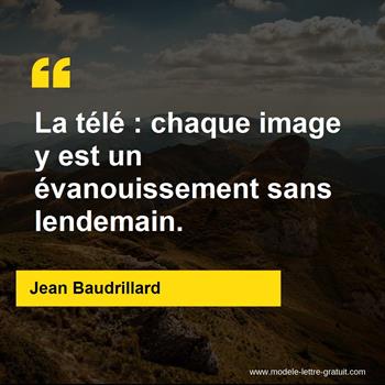 Citation de Jean Baudrillard