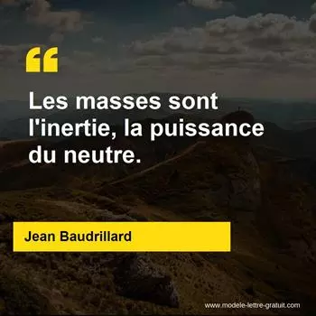 Citation Jean Baudrillard