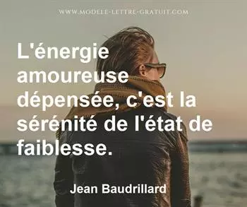 Citation de Jean Baudrillard