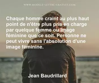 Citation de Jean Baudrillard