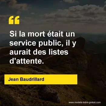 Citation Jean Baudrillard