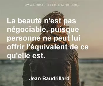Citation de Jean Baudrillard