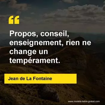 Citation Jean de La Fontaine