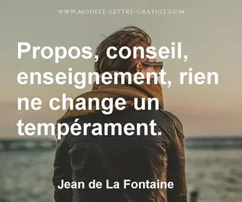 Citation de Jean de La Fontaine