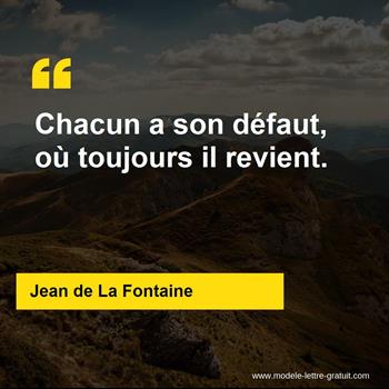 Citation de Jean de La Fontaine