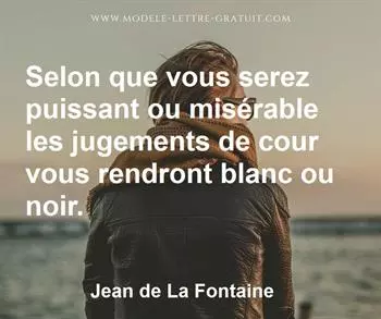 Citation de Jean de La Fontaine