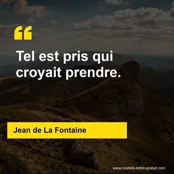 Citation Jean de La Fontaine