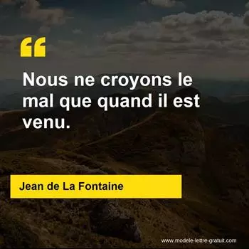 Citation Jean de La Fontaine